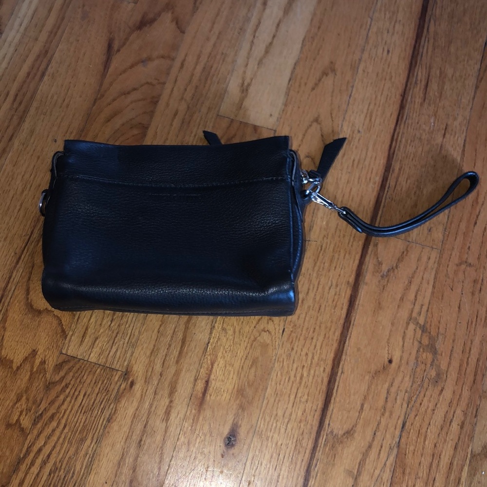Vince Camuto clutch.  Black leather